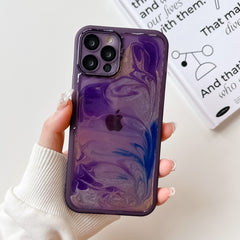 Oil Painting Electroplating TPU Phone Case, For iPhone 13 Pro Max, For iPhone 12, For iPhone 12 Pro, For iPhone 12 Pro Max, For iPhone 11, For iPhone 11 Pro