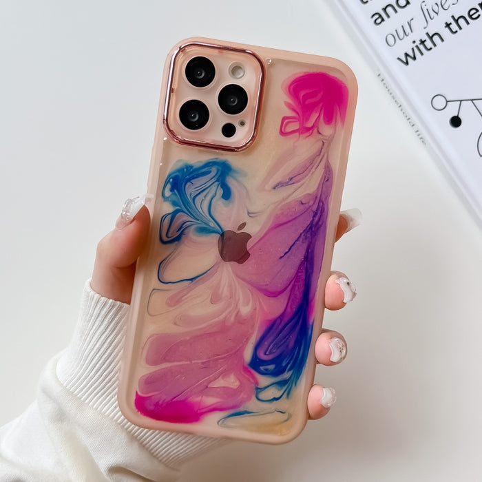 Ölgemälde Galvanik TPU-Telefonhülle, Für iPhone 11 Pro Max, Für iPhone SE 2022/2020 / 8 / 7, Für iPhone 8 Plus / 7 Plus, Für iPhone X / XS, Für iPhone XS Max, Für iPhone XR