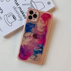 Oil Painting Electroplating TPU Phone Case, For iPhone 11 Pro Max, For iPhone SE 2022/2020 / 8 / 7, For iPhone 8 Plus / 7 Plus, For iPhone X / XS, For iPhone XS Max, For iPhone XR