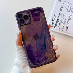 Oil Painting Electroplating TPU Phone Case, For iPhone 11 Pro Max, For iPhone SE 2022/2020 / 8 / 7, For iPhone 8 Plus / 7 Plus, For iPhone X / XS, For iPhone XS Max, For iPhone XR