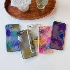 Oil Painting Electroplating TPU Phone Case, For iPhone 8 Plus / 7 Plus, For iPhone X / XS, For iPhone XS Max, For iPhone XR