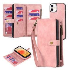 Zipper Wallet Magnetic Detachable Leather Phone Case, For iPhone 14, For iPhone 14 Pro, For iPhone 14 Plus, For iPhone 14 Pro Max, For iPhone 13, For iPhone 13 Pro, For iPhone 13 Pro Max, For iPhone 12 / 12 Pro, For iPhone 12 Pro Max, For iPhone 11