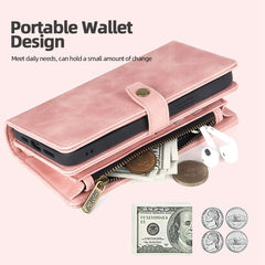 Funda de cuero con cremallera y cierre magnético desmontable para iPhone 11 Pro, iPhone 11 Pro Max, iPhone X/XS, iPhone XR, iPhone XS Max, iPhone 7 Plus/8 Plus