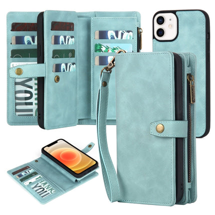 Zipper Wallet Magnetic Detachable Leather Phone Case, For iPhone 12 Pro Max, For iPhone 11, For iPhone 11 Pro, For iPhone 11 Pro Max, For iPhone X / XS, For iPhone XR, For iPhone XS Max, For iPhone 7 Plus / 8 Plus