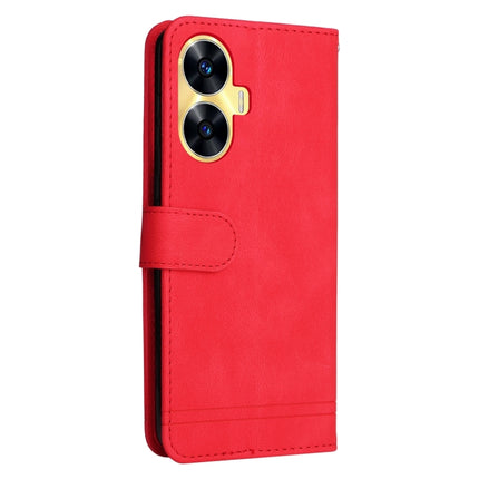 Skin Feel Life Tree Metal Button Leather Phone Case, For Realme C55, For Realme GT Neo 5 5G / GT3