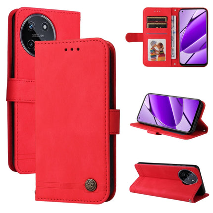 Skin Feel Life Tree Metal Button Leather Phone Case, For Realme C67 5G / 11 5G Taiwan Version, For Realme 11 4G Global, For Realme C53 / Narzo N53, For Realme 11