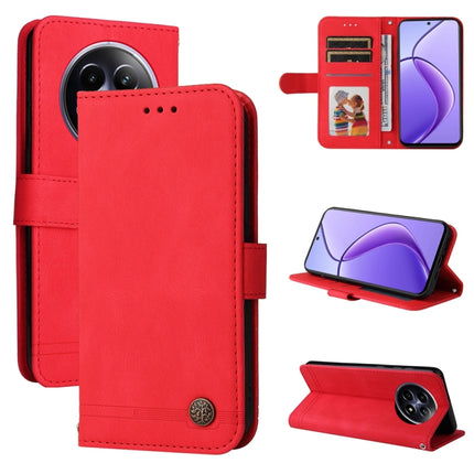 Skin Feel Life Tree Metal Button Leather Phone Case, For Realme 12, For Realme 12+, For Realme 12 Pro+, For Realme C67 4G Global