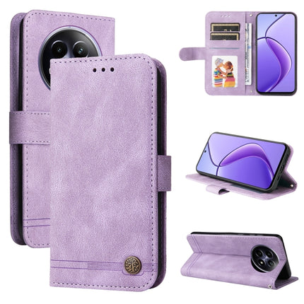 Skin Feel Life Tree Metal Button Leather Phone Case, For Realme 12, For Realme 12+, For Realme 12 Pro+, For Realme C67 4G Global