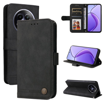 Skin Feel Life Tree Metal Button Leather Phone Case, For Realme 12, For Realme 12+, For Realme 12 Pro+, For Realme C67 4G Global