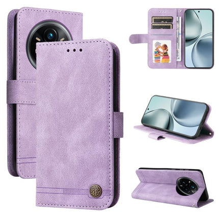 Skin Feel Life Tree Metal Button Leather Phone Case, For Realme 14 Global, For Realme 14 Pro+ Global, For Realme 14 Pro Global, For Realme GT 7 Pro