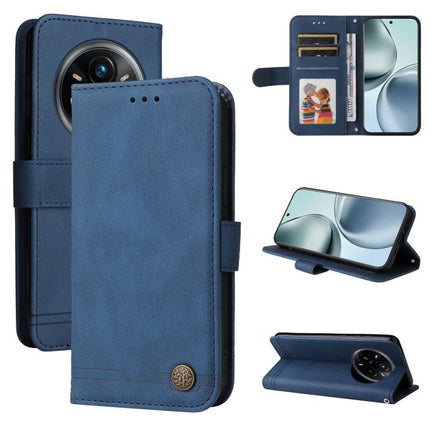 Skin Feel Life Tree Metal Button Leather Phone Case, For Realme 14 Global, For Realme 14 Pro+ Global, For Realme 14 Pro Global, For Realme GT 7 Pro