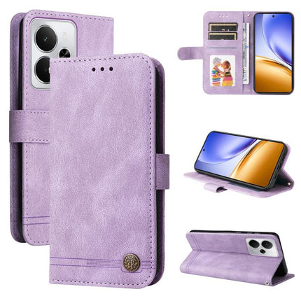 Skin Feel Life Tree Metal Button Leather Phone Case, For Realme 14 Global, For Realme 14 Pro+ Global, For Realme 14 Pro Global, For Realme GT 7 Pro