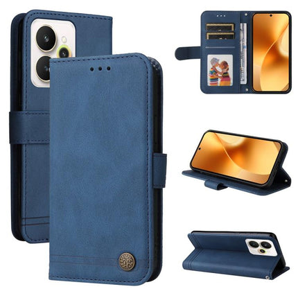 Skin Feel Life Tree Metal Button Leather Phone Case, For Realme 15T 5G, For Realme Narzo 80 Lite 4G / C71 India, For Realme 15 5G / Realme 15 Pro 5G, For Realme C71 4G / C75 4G / 5G / 14x