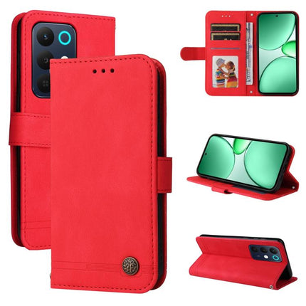 Skin Feel Life Tree Metal Button Leather Phone Case, For Realme 16 Pro+ 5G, For Realme 16 Pro 5G, For Realme 15x 5G India / Realme C85 5G, For Realme C85 Pro 4G