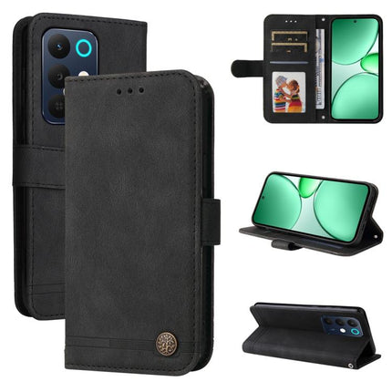 Skin Feel Life Tree Metal Button Leather Phone Case, For Realme 16 Pro+ 5G, For Realme 16 Pro 5G, For Realme 15x 5G India / Realme C85 5G, For Realme C85 Pro 4G