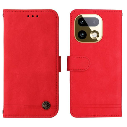 Skin Feel Life Tree Metal Button Leather Phone Case, For Realme 16 Pro+ 5G, For Realme 16 Pro 5G, For Realme 15x 5G India / Realme C85 5G, For Realme C85 Pro 4G