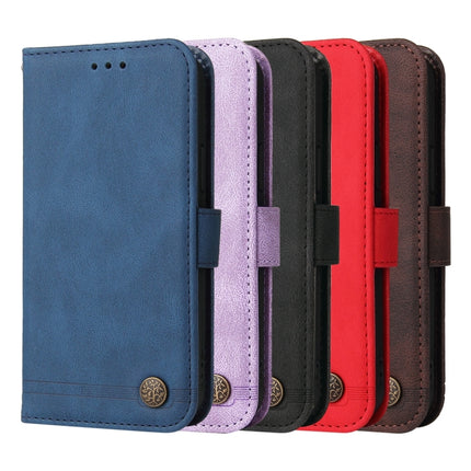 Skin Feel Life Tree Metal Button Leather Phone Case, For Realme 16 Pro+ 5G, For Realme 16 Pro 5G, For Realme 15x 5G India / Realme C85 5G, For Realme C85 Pro 4G