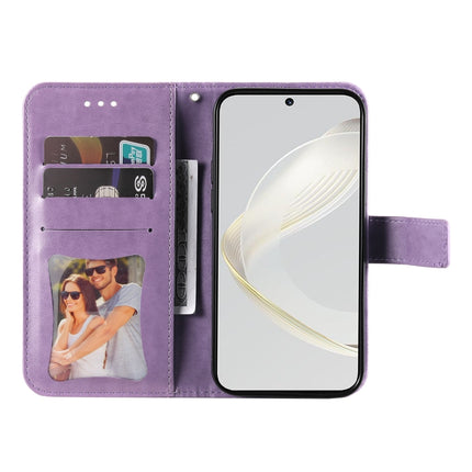 Seven-petal Flowers Embossing Leather Phone Case, For Huawei nova 11
