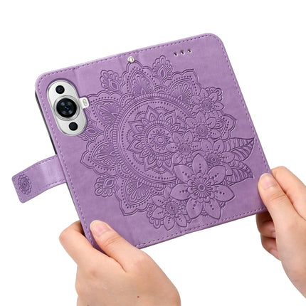 Seven-petal Flowers Embossing Leather Phone Case, For Huawei nova 11