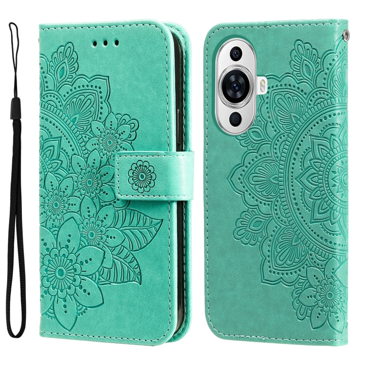 Seven-petal Flowers Embossing Leather Phone Case