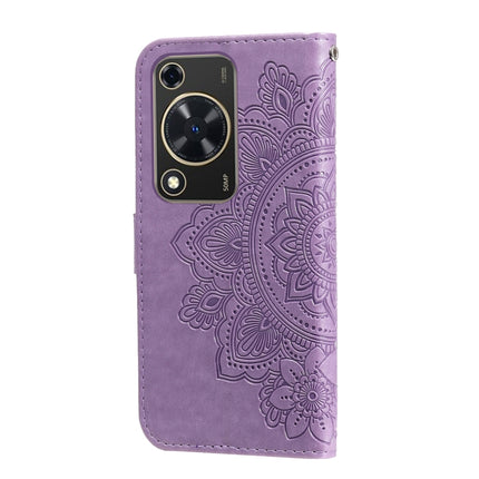 Seven-petal Flowers Embossing Leather Phone Case, For Huawei Enjoy 70, For Huawei nova 11 SE, For Huawei nova 12 Pro, For Huawei Mate 60