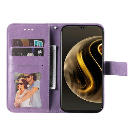 Seven-petal Flowers Embossing Leather Phone Case, For Huawei Enjoy 70, For Huawei nova 11 SE, For Huawei nova 12 Pro, For Huawei Mate 60