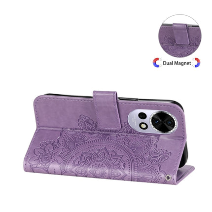 Seven-petal Flowers Embossing Leather Phone Case, For Huawei Enjoy 70 Pro, For Huawei Enjoy 70, For Huawei nova 11 SE, For Huawei nova 12 Pro