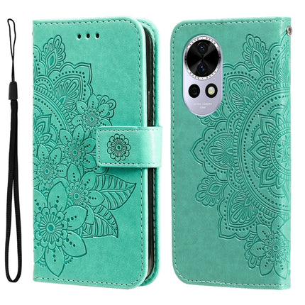 Seven-petal Flowers Embossing Leather Phone Case, For Huawei Enjoy 80, For Huawei nova 13 Pro, For Huawei nova 13 / nova 12, For Huawei Enjoy 70 Pro