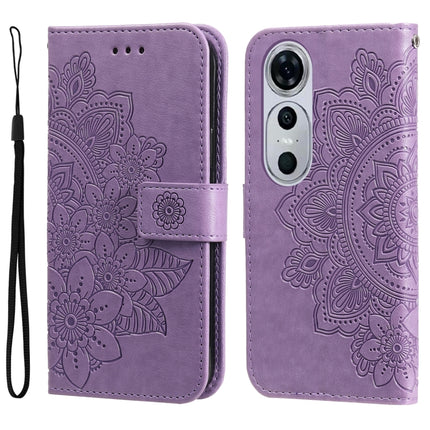 Seven-petal Flowers Embossing Leather Phone Case, For Huawei Enjoy 70 Pro, For Huawei Enjoy 70, For Huawei nova 11 SE, For Huawei nova 12 Pro
