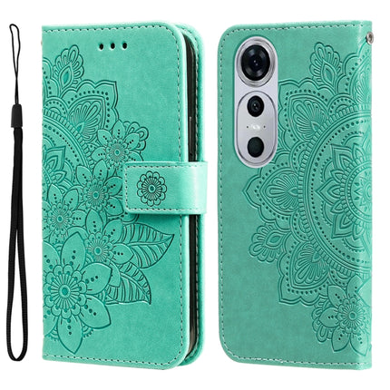 Seven-petal Flowers Embossing Leather Phone Case, For Huawei Enjoy 70 Pro, For Huawei Enjoy 70, For Huawei nova 11 SE, For Huawei nova 12 Pro