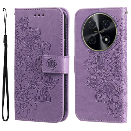 Seven-petal Flowers Embossing Leather Phone Case, For Huawei Enjoy 80, For Huawei nova 13 Pro, For Huawei nova 13 / nova 12, For Huawei Enjoy 70 Pro