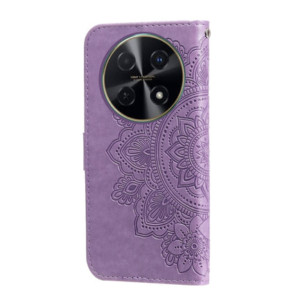 Seven-petal Flowers Embossing Leather Phone Case, For Huawei Enjoy 70 Pro, For Huawei Enjoy 70, For Huawei nova 11 SE, For Huawei nova 12 Pro