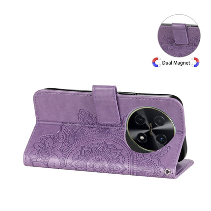 Seven-petal Flowers Embossing Leather Phone Case, For Huawei Enjoy 70 Pro, For Huawei Enjoy 70, For Huawei nova 11 SE, For Huawei nova 12 Pro