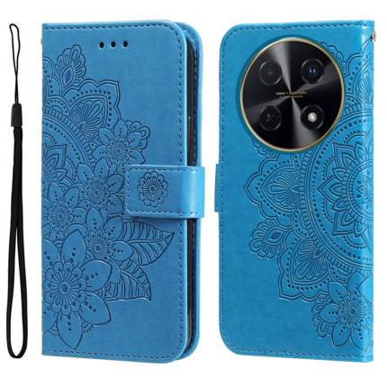 Seven-petal Flowers Embossing Leather Phone Case, For Huawei Enjoy 70 Pro, For Huawei Enjoy 70, For Huawei nova 11 SE, For Huawei nova 12 Pro