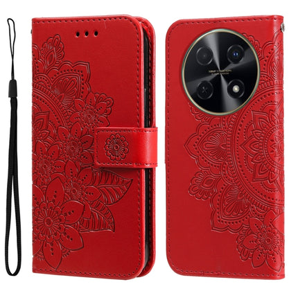 Seven-petal Flowers Embossing Leather Phone Case, For Huawei Enjoy 70 Pro, For Huawei Enjoy 70, For Huawei nova 11 SE, For Huawei nova 12 Pro
