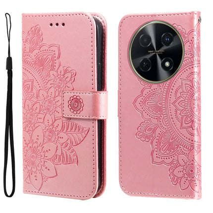Seven-petal Flowers Embossing Leather Phone Case, For Huawei Enjoy 70 Pro, For Huawei Enjoy 70, For Huawei nova 11 SE, For Huawei nova 12 Pro