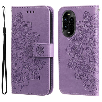 Seven-petal Flowers Embossing Leather Phone Case, For Huawei Enjoy 80, For Huawei nova 13 Pro, For Huawei nova 13 / nova 12, For Huawei Enjoy 70 Pro