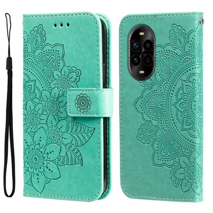 Seven-petal Flowers Embossing Leather Phone Case, For Huawei Enjoy 80, For Huawei nova 13 Pro, For Huawei nova 13 / nova 12, For Huawei Enjoy 70 Pro