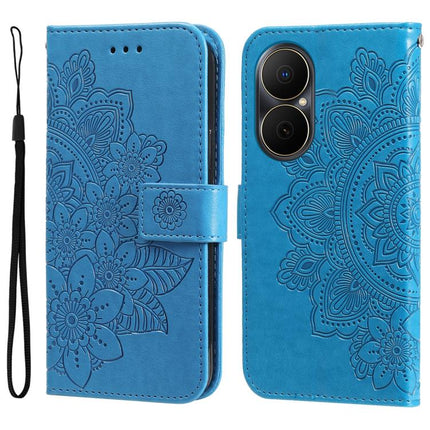 Seven-petal Flowers Embossing Leather Phone Case, For Huawei Enjoy 80, For Huawei nova 13 Pro, For Huawei nova 13 / nova 12, For Huawei Enjoy 70 Pro