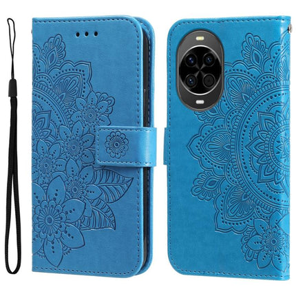 Seven-petal Flowers Embossing Leather Phone Case, For Huawei Mate 70 Air 5G, For Huawei nova 14 Lite, For Huawei Maimang 40 5G, For Huawei nova 14