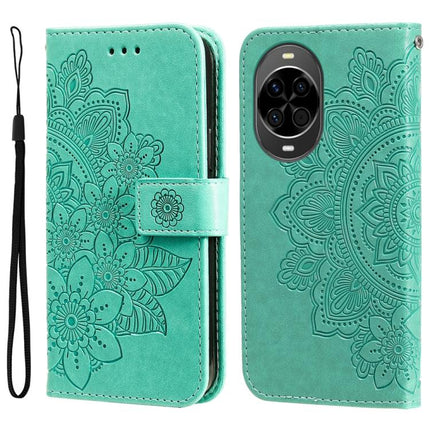 Seven-petal Flowers Embossing Leather Phone Case, For Huawei Mate 70 Air 5G, For Huawei nova 14 Lite, For Huawei Maimang 40 5G, For Huawei nova 14