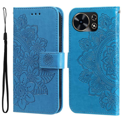 Seven-petal Flowers Embossing Leather Phone Case, For Huawei Mate 70 Air 5G, For Huawei nova 14 Lite, For Huawei Maimang 40 5G, For Huawei nova 14