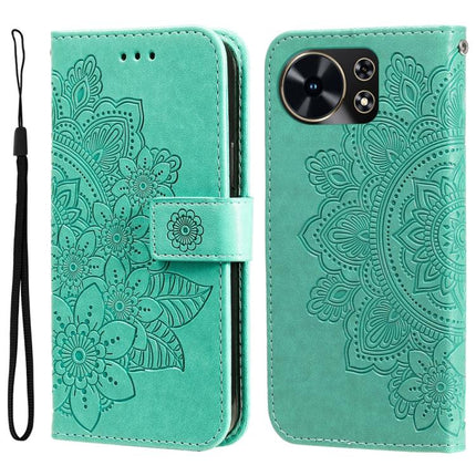 Seven-petal Flowers Embossing Leather Phone Case, For Huawei Mate 70 Air 5G, For Huawei nova 14 Lite, For Huawei Maimang 40 5G, For Huawei nova 14