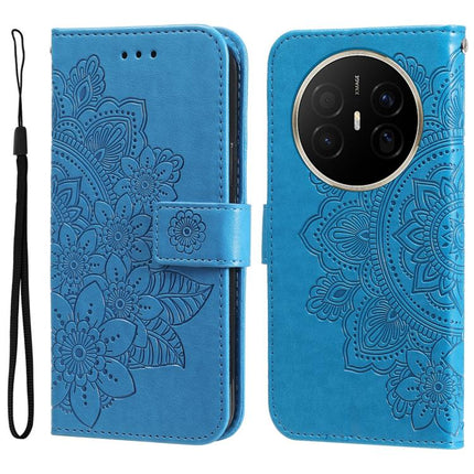 Seven-petal Flowers Embossing Leather Phone Case, For Huawei Mate 70 Air 5G, For Huawei nova 14 Lite, For Huawei Maimang 40 5G, For Huawei nova 14