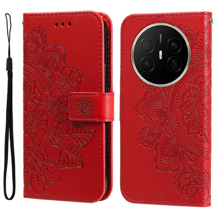 Seven-petal Flowers Embossing Leather Phone Case, For Huawei Mate 70 Air 5G, For Huawei nova 14 Lite, For Huawei Maimang 40 5G, For Huawei nova 14