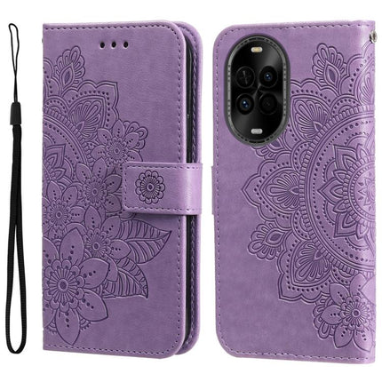 Seven-petal Flowers Embossing Leather Phone Case, For Huawei Mate 70 Air 5G, For Huawei nova 14 Lite, For Huawei Maimang 40 5G, For Huawei nova 14