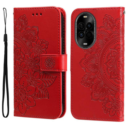 Seven-petal Flowers Embossing Leather Phone Case, For Huawei Mate 70 Air 5G, For Huawei nova 14 Lite, For Huawei Maimang 40 5G, For Huawei nova 14