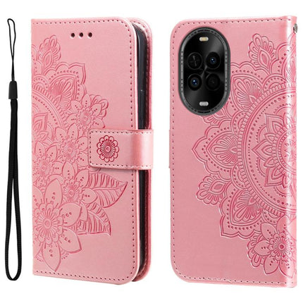 Seven-petal Flowers Embossing Leather Phone Case, For Huawei Mate 70 Air 5G, For Huawei nova 14 Lite, For Huawei Maimang 40 5G, For Huawei nova 14