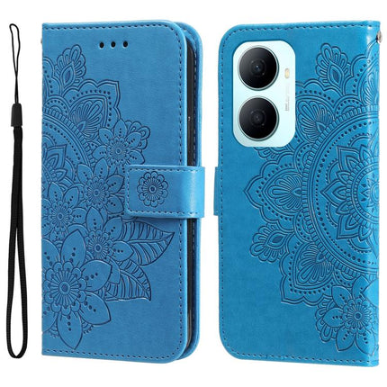 Seven-petal Flowers Embossing Leather Phone Case, For Huawei nova 16, For Huawei Enjoy 90 Pro Max 5G, For Huawei Enjoy 90 / Enjoy 90 Plus 5G, For Huawei Enjoy 80 Plus