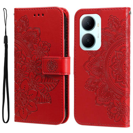 Seven-petal Flowers Embossing Leather Phone Case, For Huawei nova 16, For Huawei Enjoy 90 Pro Max 5G, For Huawei Enjoy 90 / Enjoy 90 Plus 5G, For Huawei Enjoy 80 Plus